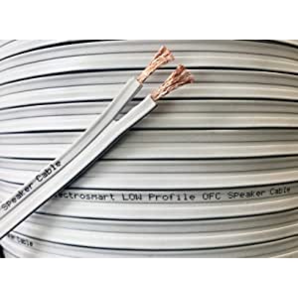 electrosmart 10m 15m 25m 50m 100m Low Profile Flat White Oxygen Free